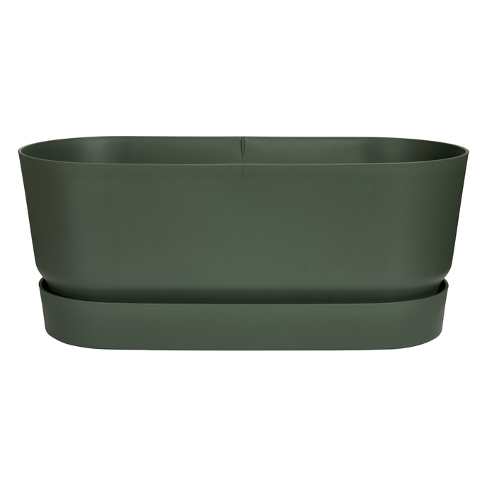 greenville terrace trough 60cm wheels leaf green